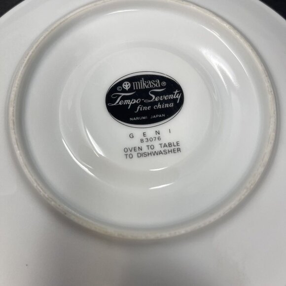 Mikasa Tempo Seventy Fine China Geni B3076 Oval Saucers Set Of 2 - Picture 4 of 6